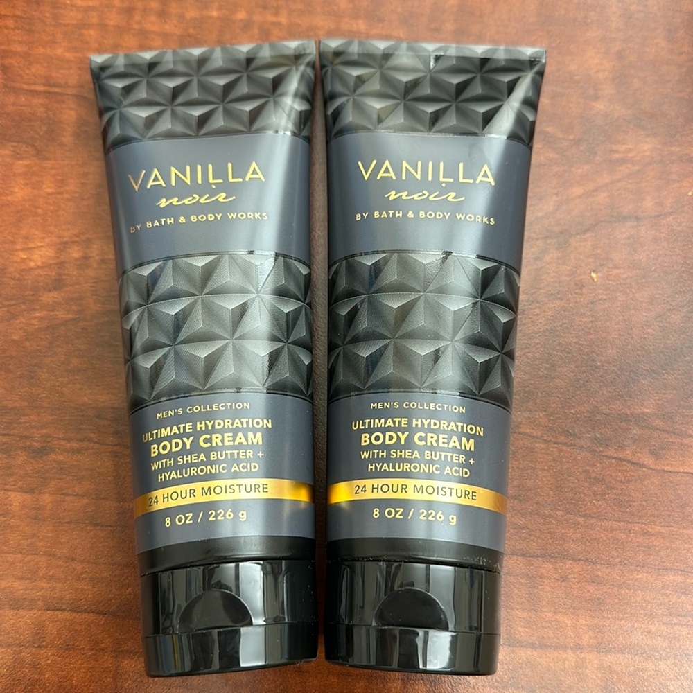BBW 2pc Mens Body Cream Vanilla Noir